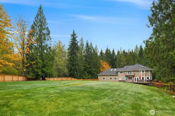 Amazing level fenced yard with room to roam and endless opportunities