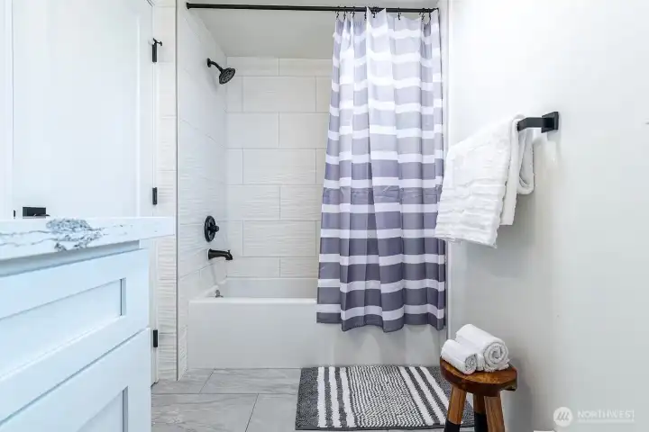 Updated full bathroom.