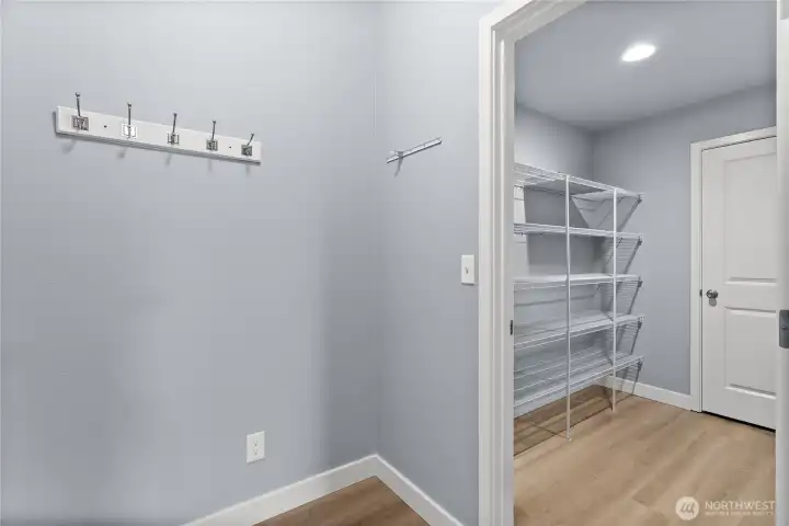 Large pantry right off the entrance from the garage.