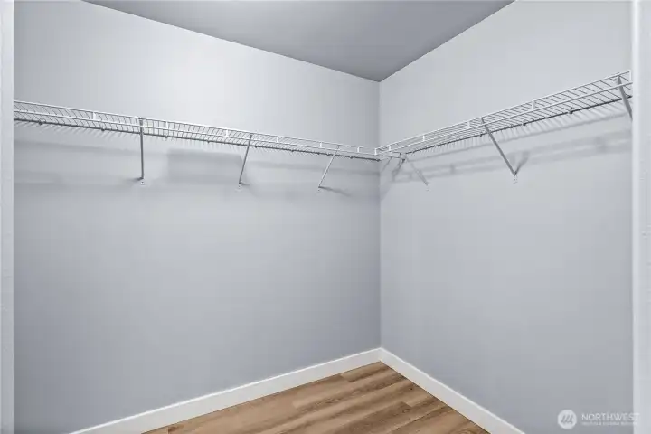 Large primary walk in closet