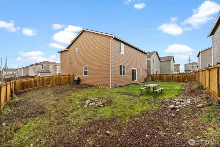 Huge backyard, think blank canvas.  What will you do this spring?  Flowers? Flower bed?