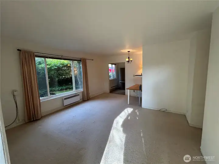 Owner just vacated, sold "as is". Needs new carpet or at least carpet clean, walls painted, deep clean.