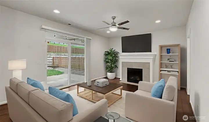 Great room with gas fireplace!