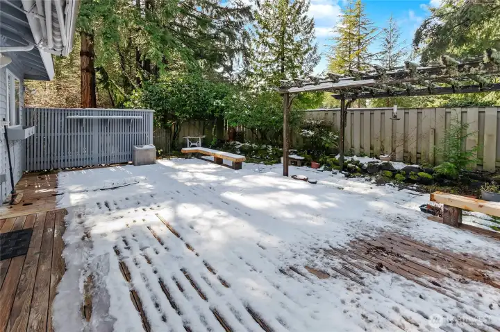 Back deck and patio space.