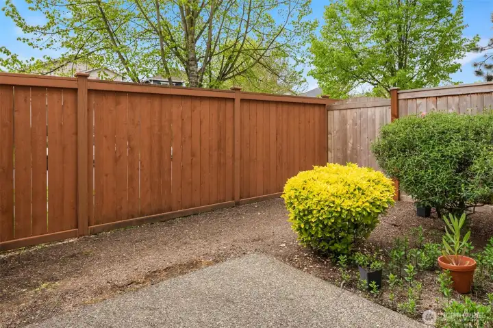 Private backyard