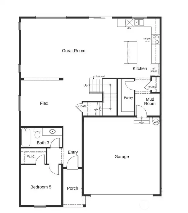 Layout rendering, not actual home Layout rendering, not actual home
