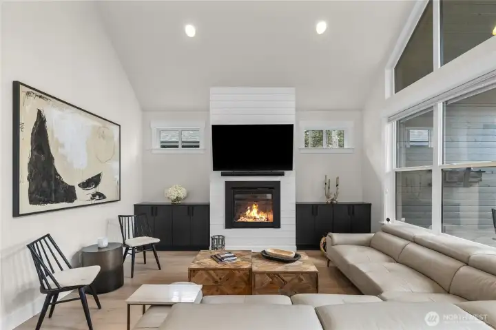 Great room with vaulted ceilings Great room with vaulted ceilings