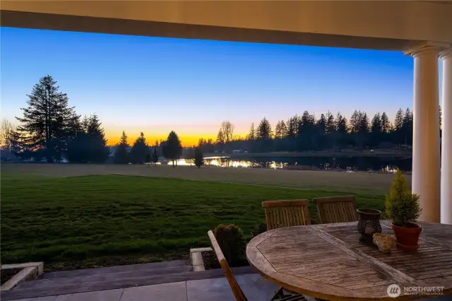Sunset over Pond