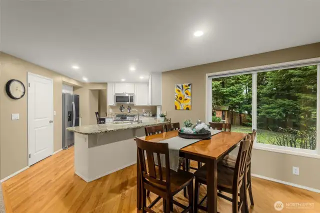 Kitchen Eating Area with Bar Seating