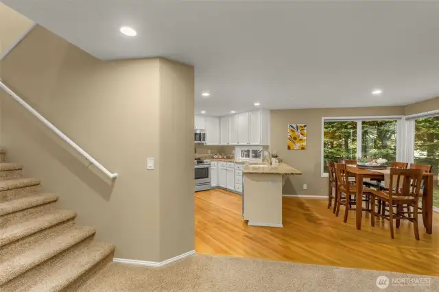 View from Hallway into Kitchen