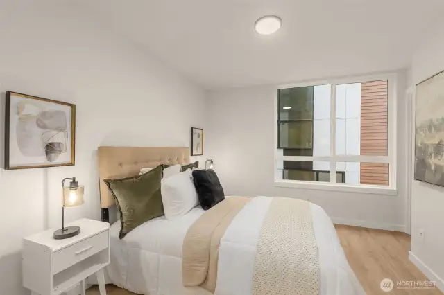 These light & bright secondary bedrooms boast all the fine details - luxury vinyl plank flooring, attached bathrooms and plenty of closet space!