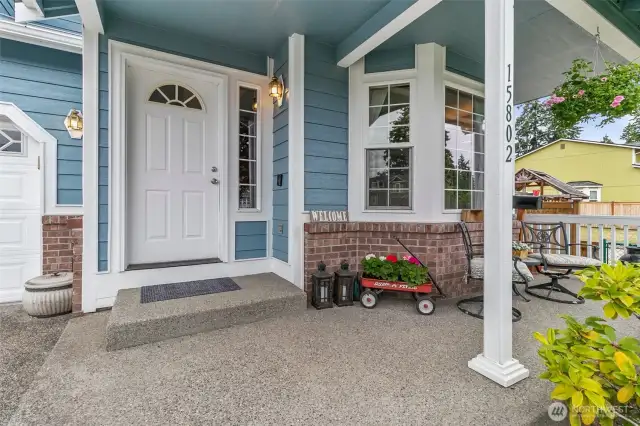 Covered Front Porch to Your Entry!