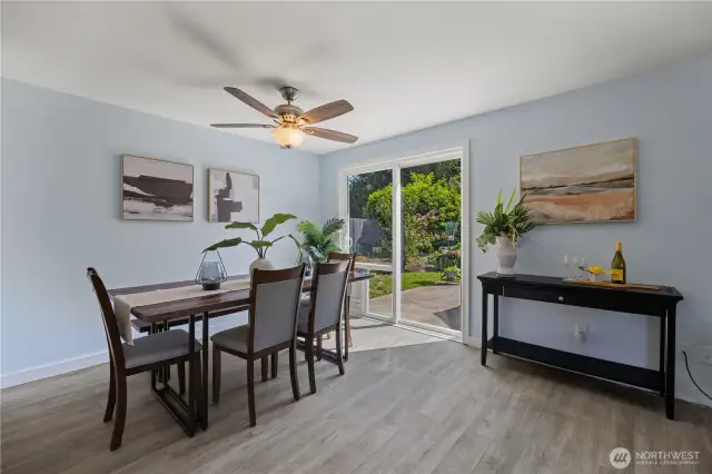 Eating space off kitchen