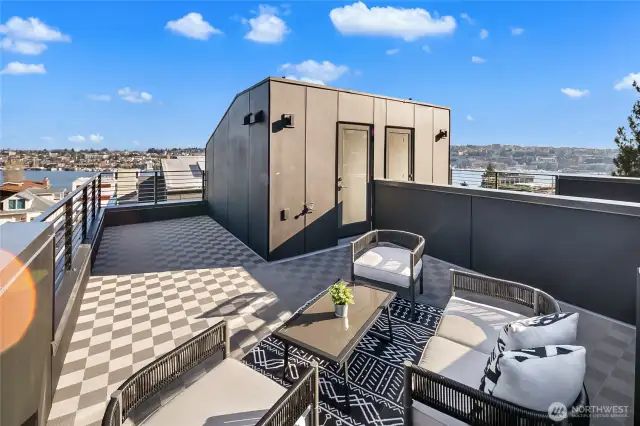 With lounge seating already staged, imagine movie nights under the stars or Fourth-of-July fireworks reflected in the water below. Photos are of model home 2009B.