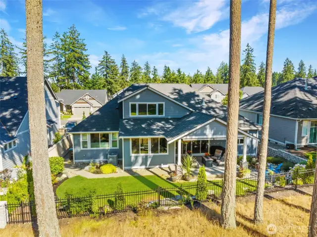 Plenty of room to enjoy the outdoors with covered patio and additional seating area.