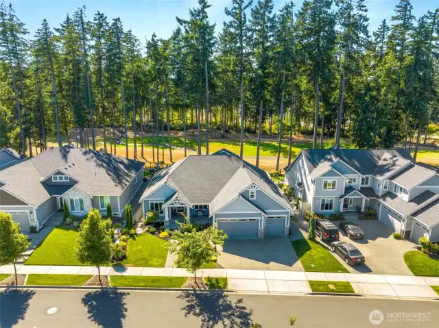 Located on the 16th fairway with large windows and covered patio to take in the golf course views.