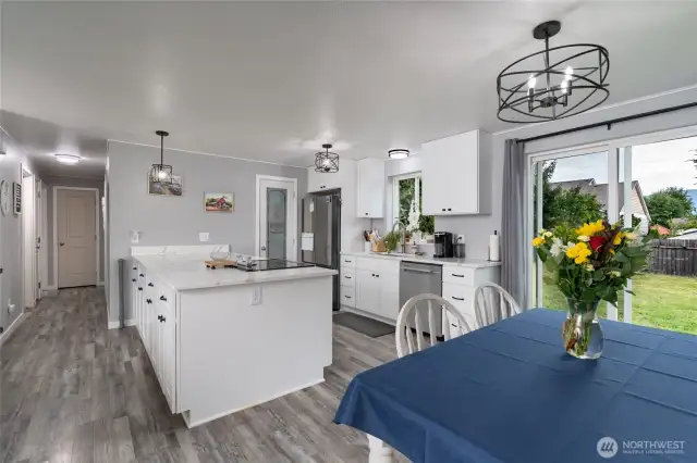 Kitchen has been fully remodeled.