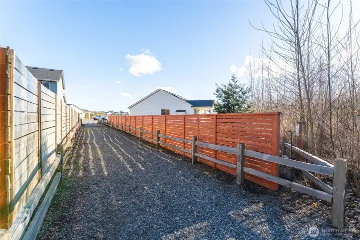 Another view of the community trail looking towards the community.