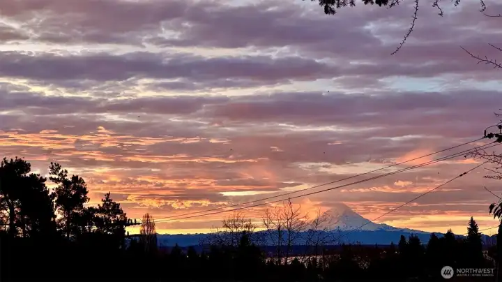 Sunrise from the back deck