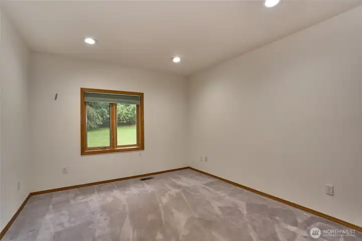 Bedroom on main floor with closet