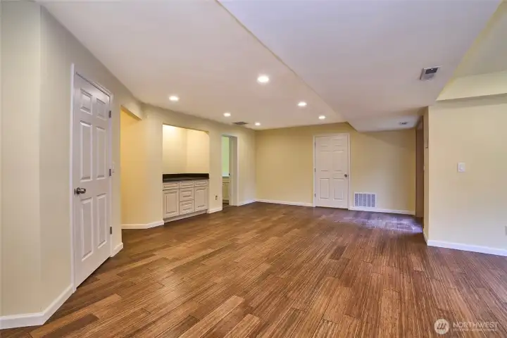 Finished downstairs day space