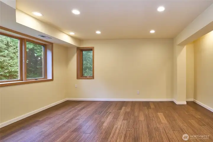 Bedroom with closet space downstairs