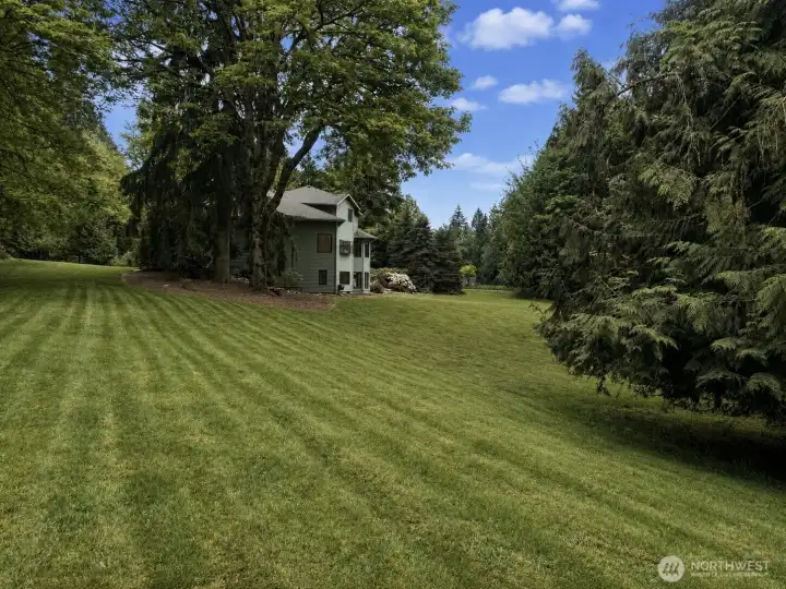 Park like private setting on almost 5 acres