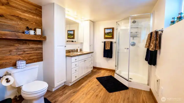 Luxurious spa bathroom in basement Luxurious spa bathroom in basement