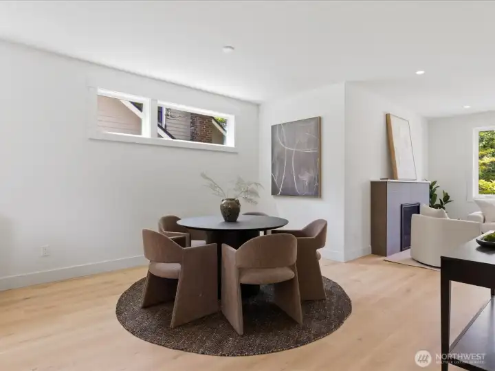Wonderful dining space off kitchen that flows right into the living room