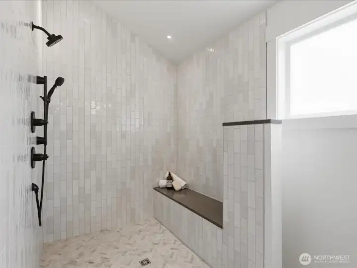 Walk-in dream shower (glass still to be installed)