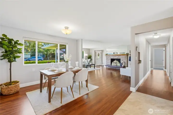 The space flows comfortably into the main living areas, making entertaining easy.