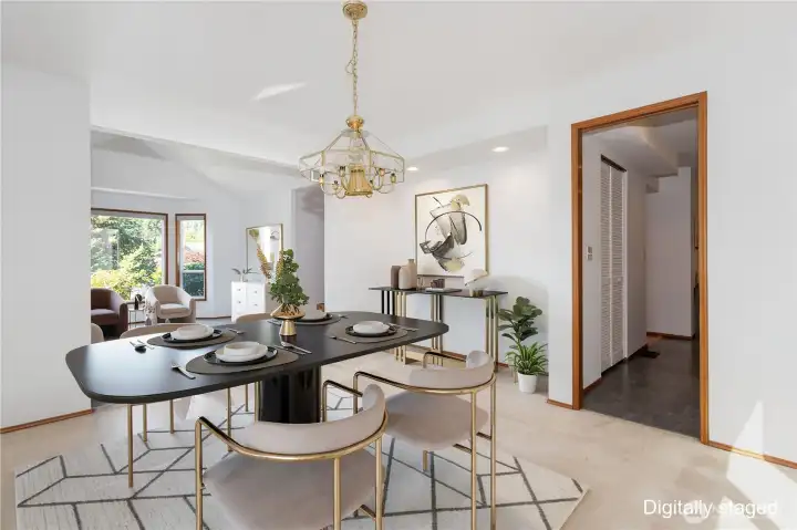 Dining room just steps from beautifully updated/remodeled kitchen