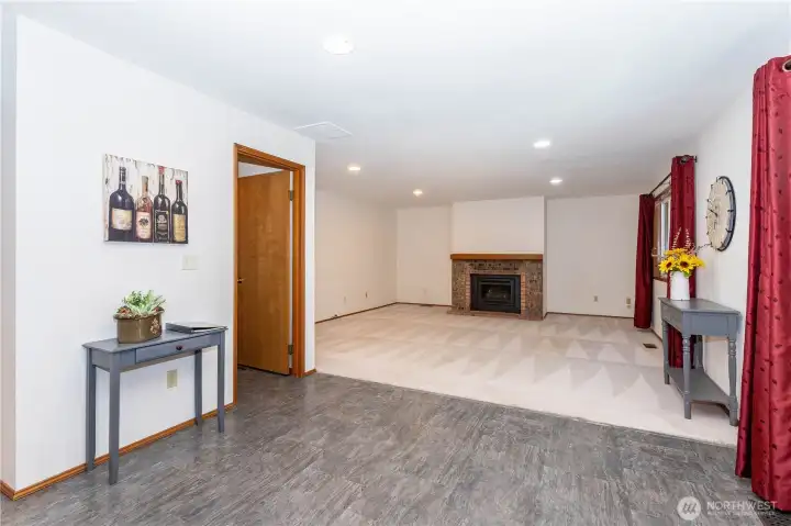 Natural gas fireplace insert, ideal for chilly winter nights