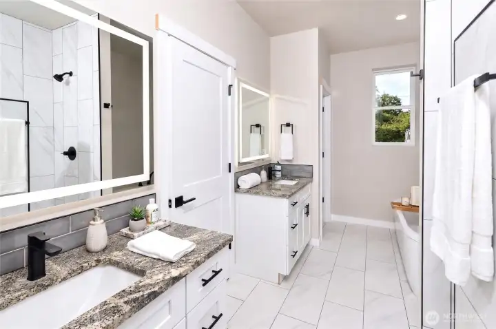 Virtually Staged  Primary Bath