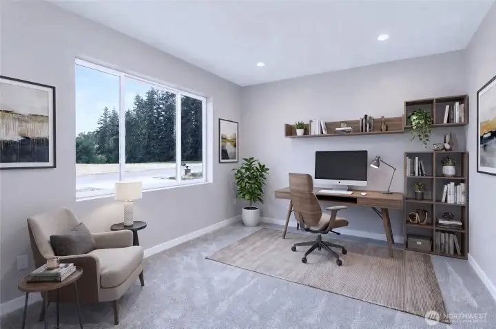 Virtually Staged  Office/Flex Room