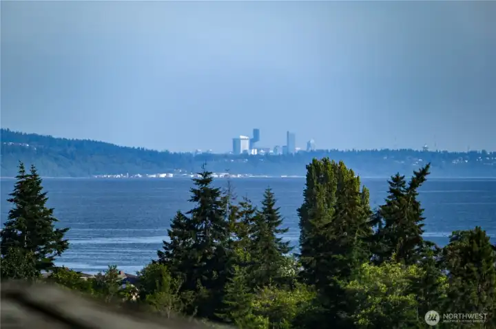 Views of Seattle from upstairs deck