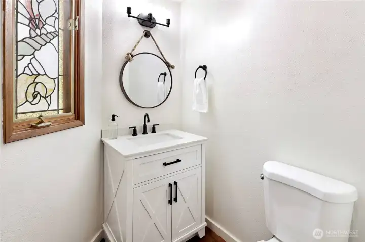 Lower half bathroom