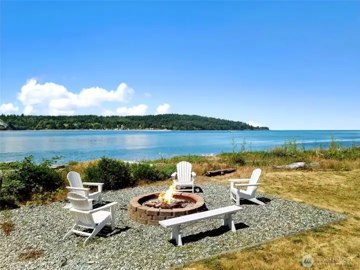 Featuring an outdoor fireplace to enjoy the outdoors