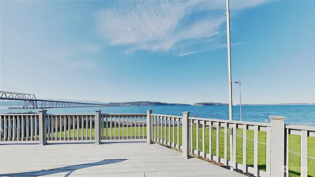 Enjoy the view of the Hood Canal bridge, submarines, and marine life ... all from the comfort of your expansive composite decks.