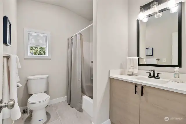 Full Bathroom with updated Vanity and Fixtures