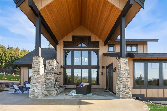 Huge covered patio allows for outdoor enjoyment and dining year round.
