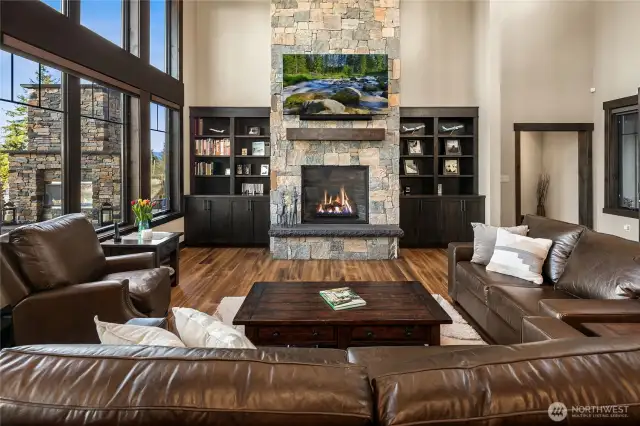Come and relax by the fire in this inviting and beautiful space.