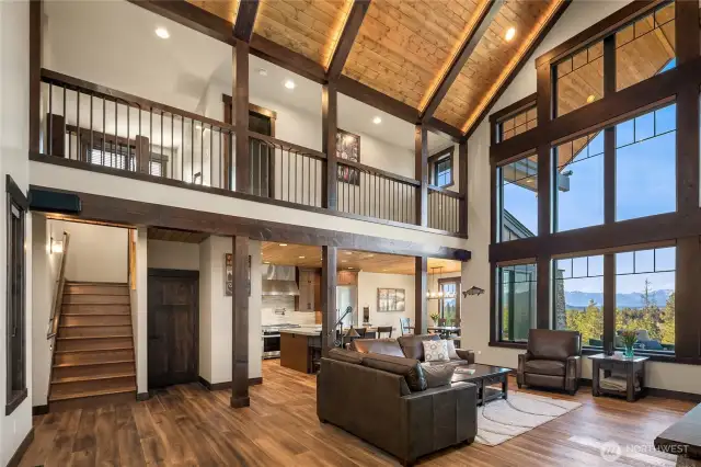 Climb the stairs to the second floor and gaze at spectacular views through the picture window on the landing. Luxury and beauty is everywhere you look in this home.