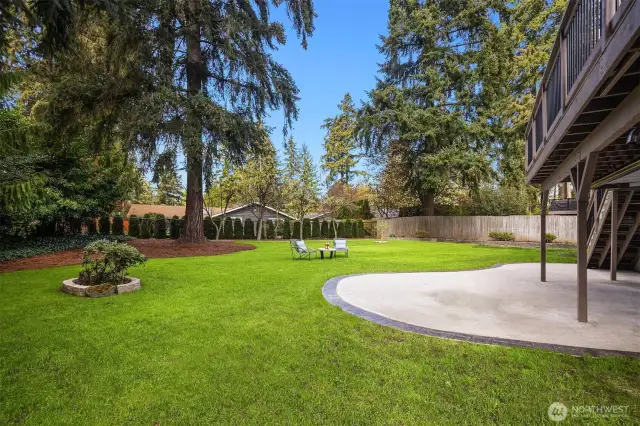 Private and flat backyard