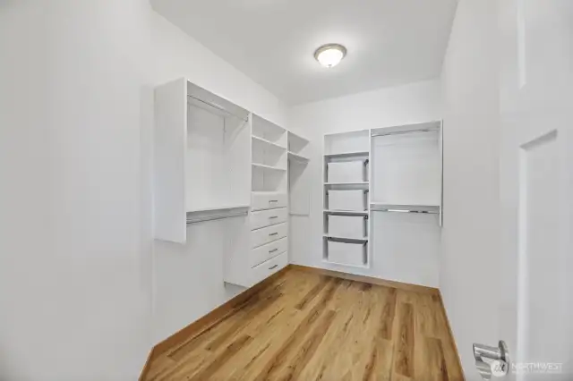 Primary Closet built in Closet system
