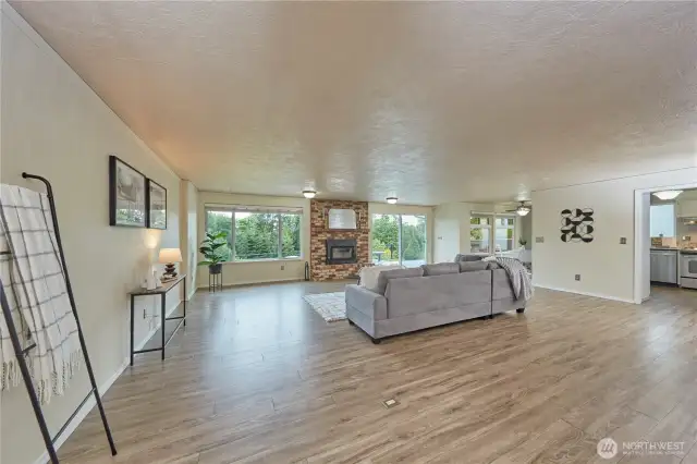 Large open living room