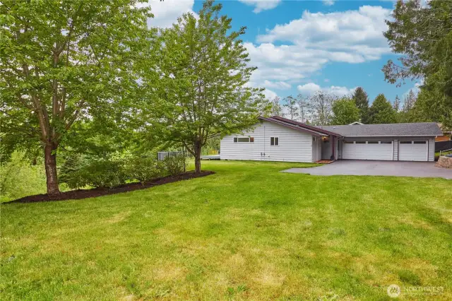 Large side grass yard