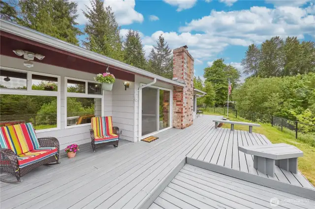 Large deck for entertaining or relaxing