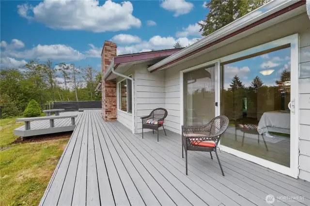 Step outside of your bedroom to the deck facing the secluded rolling property
