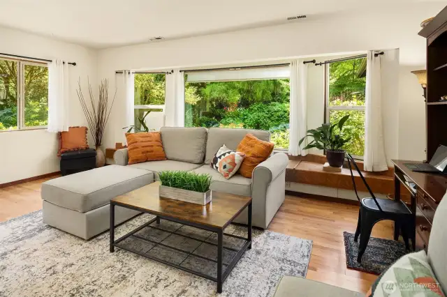 Large sunny family room